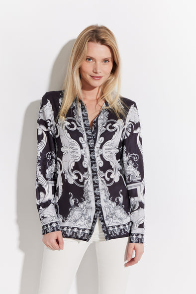 Printed Button Front Long Sleeves Shirt