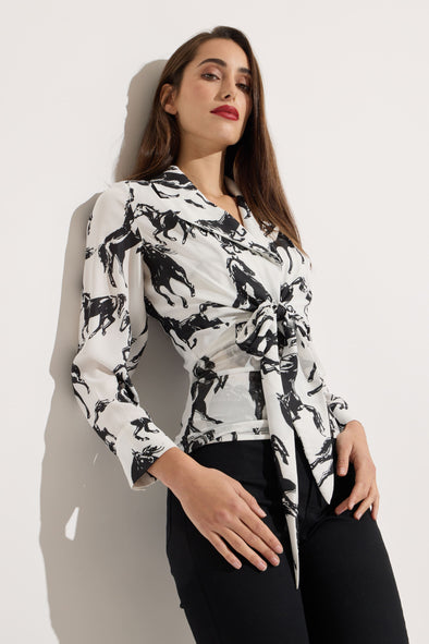 Horse Print Tie Front Bolero With Matching Tank
