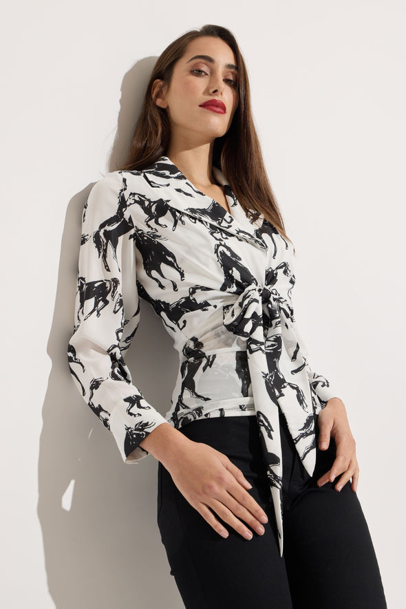 Horse Print Tie Front Bolero With Matching Tank