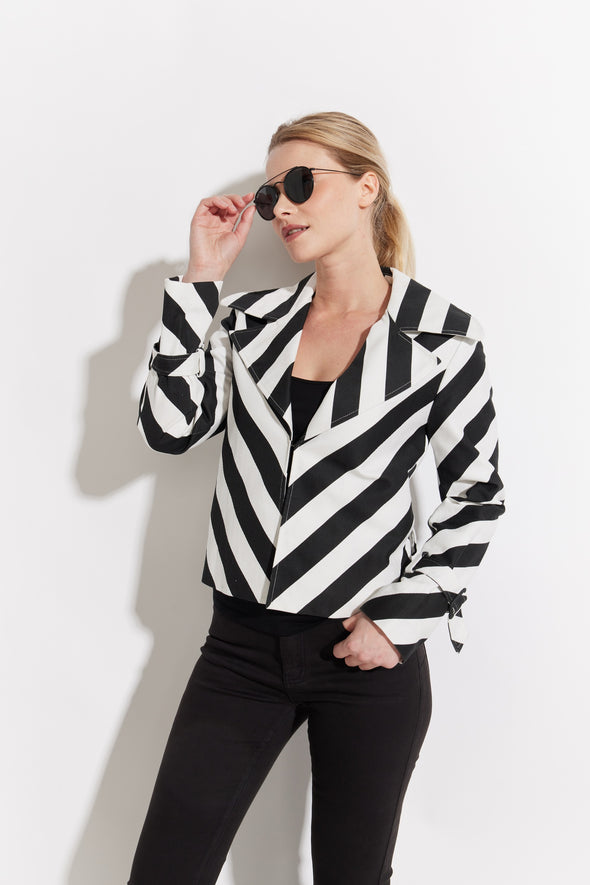 Bias Stripe Twill Jacket