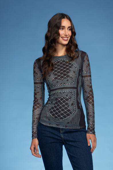 Art Deco Pearl Top