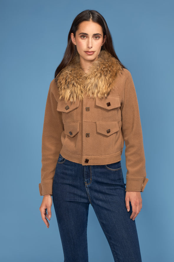 Confetti Boucle Open Jacket