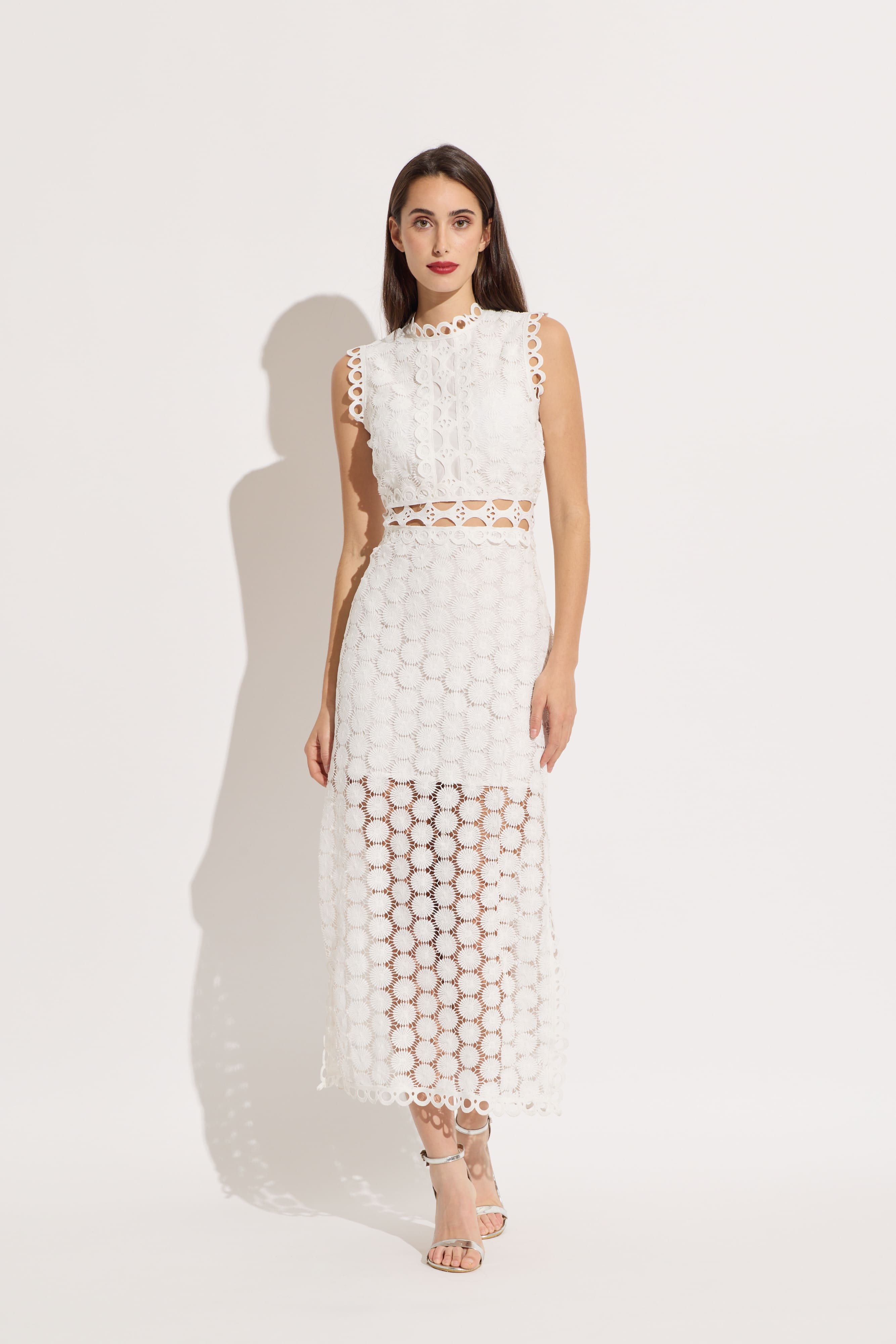 eyelet cut out dress Women'S Summer Short Sleeve Mini Dress V Neck Cutout Eyelet High Waist A-Line Hem Short Dress White L