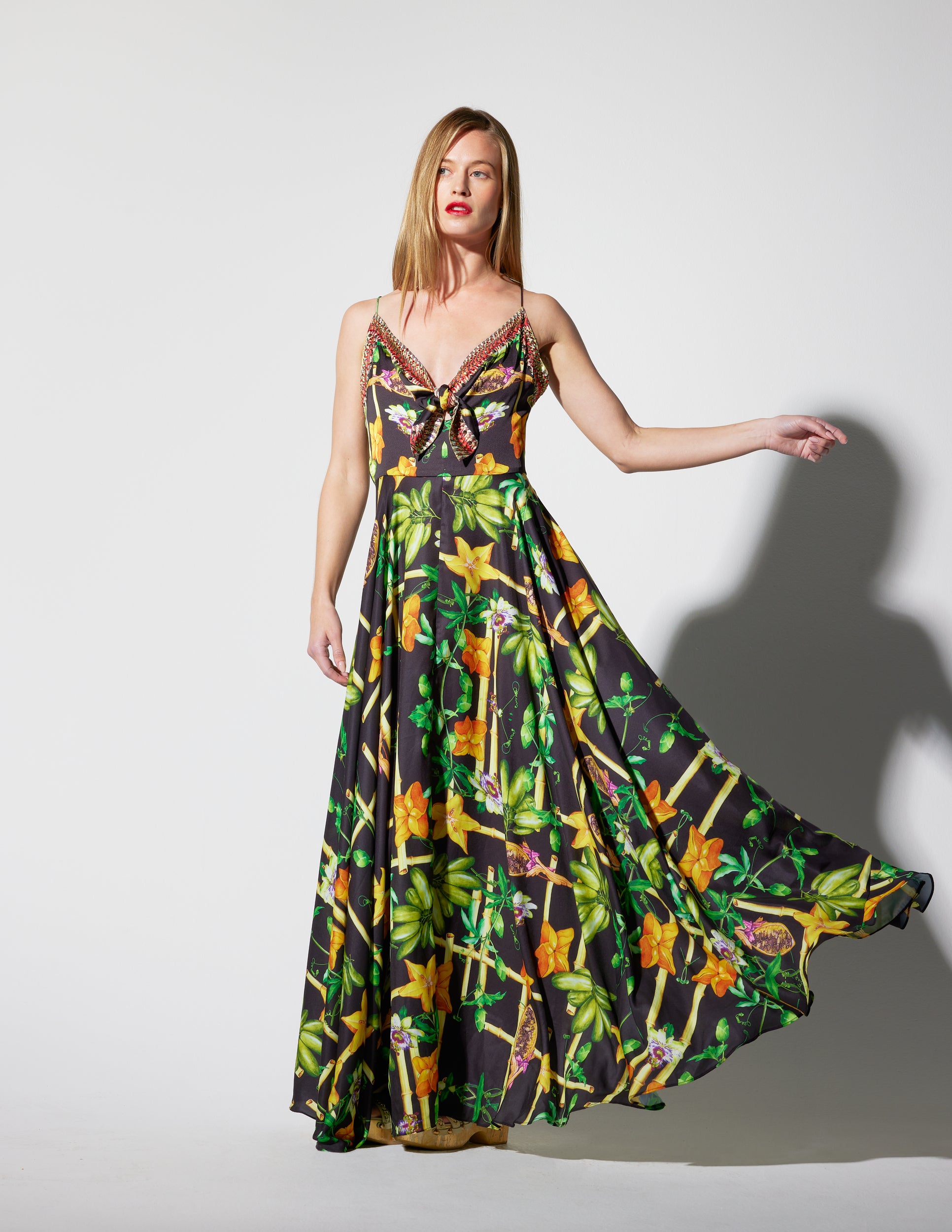 Bamboo Floral Maxi Dress OO LA LA! Bamboo Floral Maxi Dress OO LA LA!