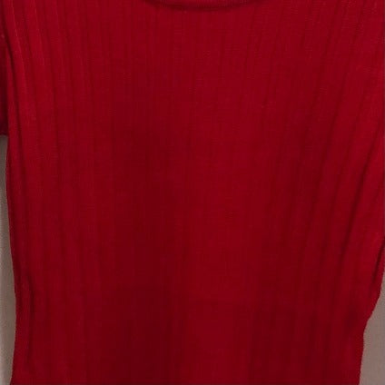 Ribbed Knit Scoop Neck Top